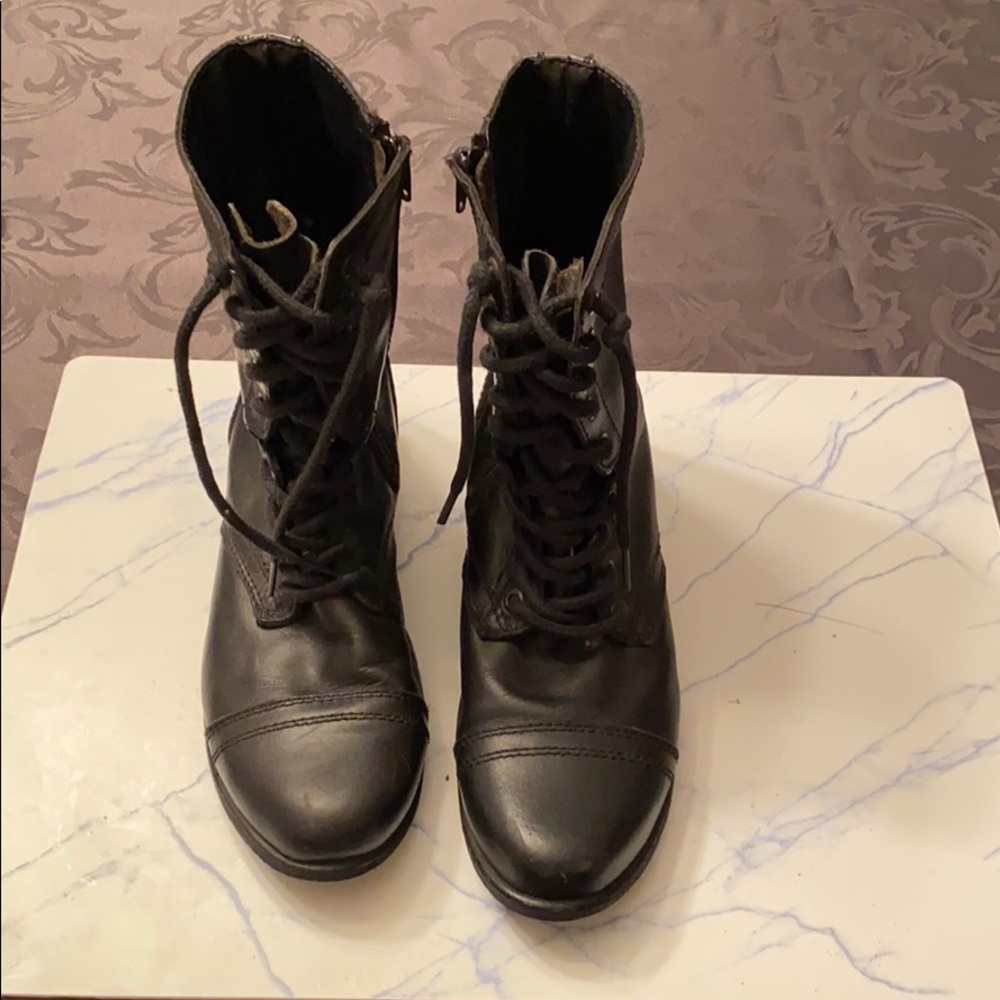 Steve Madden Leather Combat Boots